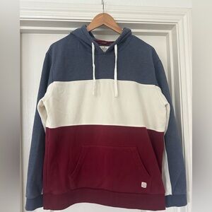MARINE LAYER Men’s Colorblock Red White & Blue Glaser Hoodie size Large